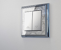 Веркель Рамка на 1 пост (хром/белый) WL77-Frame-01