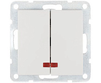 LK60 Выключатель 2-кл с индикатором белый 861204