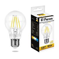 Лампа светодиодная FILAMENT  9W E27 2700K LB-63 шар (Feron)