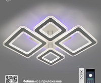 Люстра светодиодная "OVAL DOUBLE RGB" 70W 5S-APP-660x500x110-WHITE/WHITE-220-IP20