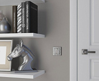 Веркель Рамка на 1 пост (серебро) Hammer&nbsp;&nbsp;W0012406