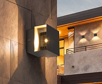 Уличный настенный светодиодный светильник TECHNO FOBOS 1607 LED графит