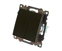 Катрин Выключатель 2-кл графит GLS10-7104-06