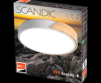 Накладной светильник PPB Scandic-R 24w 4000K GR/W IP20 с деревянной планкой