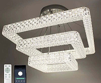 Люстра светодиодная "AKRILIKA" 120W 3S-APP-555-CHROME/CLEAR-220-IP20 
