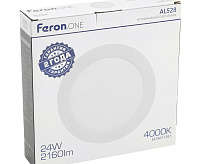 Светильник встраиваемый PPL-R 24W 4000K белый (круг) AL528 /Feron.ONE