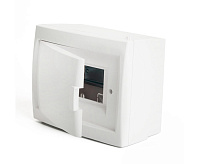 Бокс навесной 6 модулей IP20, непрозрачная белая дверца, Stekker