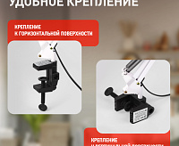 Настольная лампа на струбцине N-121-E27-40W-W белый