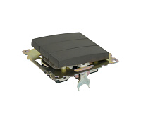 Катрин Выключатель 3-кл графит GLS10-7108-06