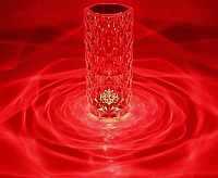 Настольная лампа CRYSTAL RGB 1W R-RC-90x215-CLEAR/CHROME-DC5V/1A-IP20