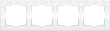 Веркель Рамка на 4 поста (Floc белый) WL05-Frame-04