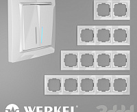 Веркель Рамка на 1 пост (белый, basic) WL03-Frame-01/W0012001