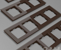 Веркель Рамка на 1 пост (мокко/стекло) WL01-Frame-01 сн/пр