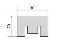Интерьерная рейка из вспененного полистирола 30*20*2700мм Махагон
