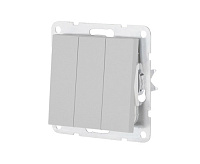 LK80 Выключатель 3-кл серебристый металлик 842103-1