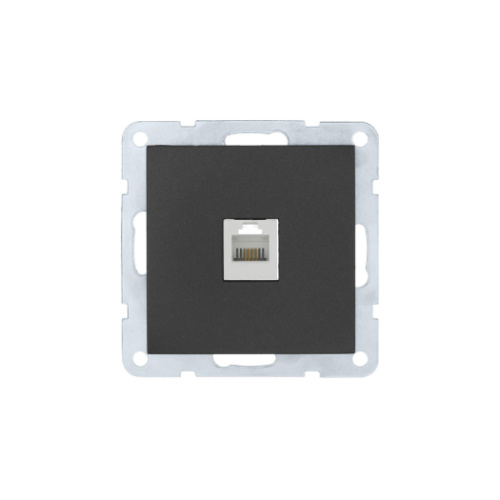 LK60 Розетка RJ-45 кат 5е.с накладкой черный бархат 866108-1 LK60 Розетка RJ-45 кат 5е.с накладкой черный бархат 866108-1