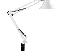 Настольная лампа на струбцине DE1430 белый
