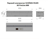 Электрический очаг Schones Feuer 3D FireLine 800
