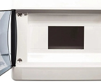 Щит встраиваемый  8мод. IP40, прозрачная черная дверца Tekfor CVK 40-08-1