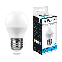 Лампа светодиодная&nbsp;&nbsp;9W E27 6400K LB-550 шар (Feron)