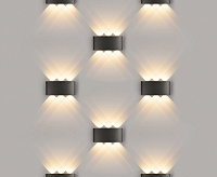 Настенный светодиодный светильник 1551 TECHNO LED TWINKY TRIO черный IP54