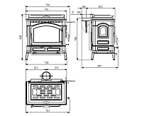 Топка каминная Isotta con cerchi Evo сн/пр