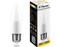 Лампа светодиодная 13W E27 2700K LB-970 C37 свеча (Feron)