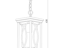 Светильник уличный GL 1026H Spica черное золото