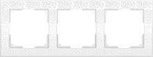 Веркель Рамка на 3 поста (Floc белый) WL05-Frame-03 сн/пр