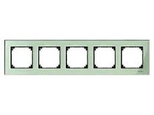 Рамка 5-м Merten стекл. изумруд SchE MTN404504