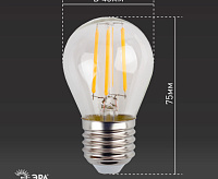 Лампа светодиодная FILAMENT 11W E27 4000K свеча, Эра