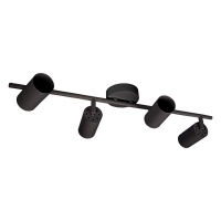 Светильник настенно-потолочный под лампу PCL 0404 4*GU10 BL черный IP20