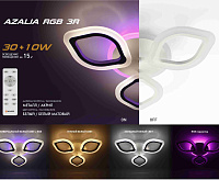 Люстра светодиодная "AZALIA" RGB 30W+10W 3R-RC-480x70-WHITE/WHITE сн/пр