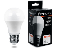 Лампа светодиодная 17W E27 6400K LB-1017 A65 Шар (Feron PRO)