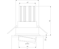 Светильник встраиваемый 9919 10W 300K белый