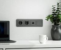 Веркель Заглушка (графит рифленый) W1159204