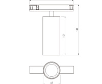 Brass Line Трековый светильник поворотный 10W 3000K латунь 85525/01