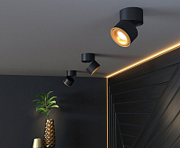 Светильник светодиодный 15W 4200K черный/матовое золото DLR031