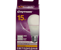Лампа светодиодная 15W 4000K E27 А60 Спутник