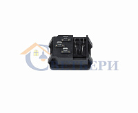 Выключатель клавишный 250V 10А (4с) ON-OFF красный с подсветкой и штекером C14 3PIN  (RWG-112)  REXANT сн/пр