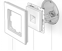 Веркель Розетка Ethernet RJ-45 (глянцевый никель) WL02-RJ-45