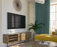 Веркель Розетка 3-ая с/з и шторками Gallant (шампань рифленый) W5073110