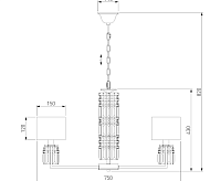 Люстра металл 10099/8 хром/прозрачный хрусталь сн/пр