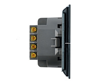 Мия Переключатель перекрестный 2кл, черный бархат, RSW10-3111-05