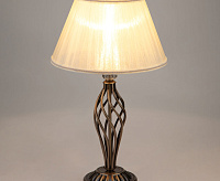 Настольная лампа с абажуром 01002/1 античная бронза