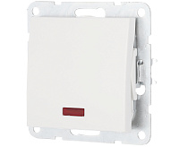 LK60 Выключатель 1-кл с индикатором белый 860204-1