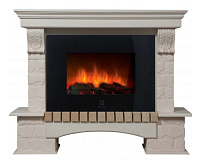 Портал Pietra Classic камень белый шпон беленый дуб