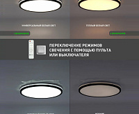 Накладной светильник "SPICA" 50W R-IRC-380x30-BLACK/WHITE-220V-IP20