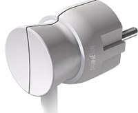 Вилка Элиум белая 2Р+Е, 16А, нижний ввод, пластик