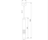 Подвесной светильник DLN001 MR16 белый матовый/серебро сн/пр